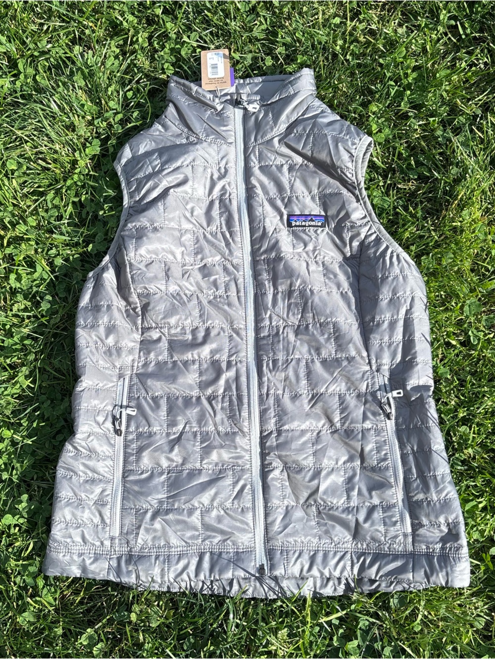 Patagonia Silver Lightweight Puffer Quilted Vest